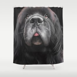 White Whiskers Shower Curtain