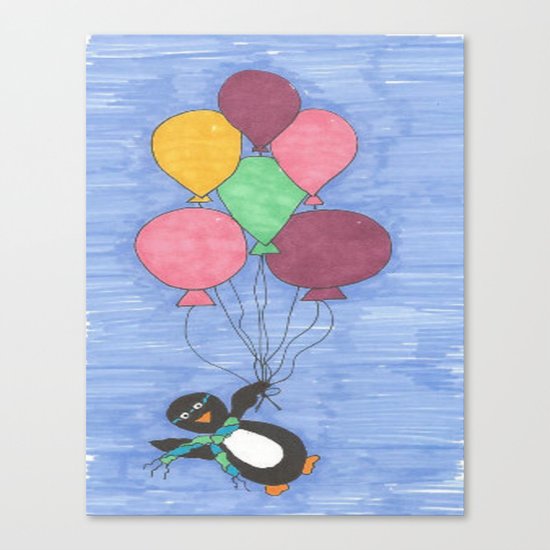 When Penguins Fly Canvas Print