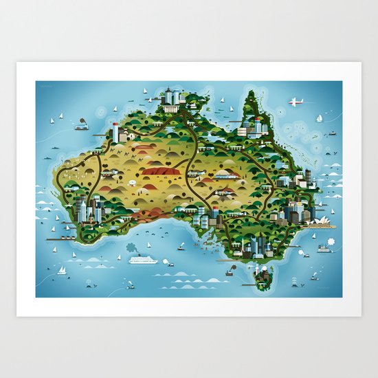 Australia Art Print