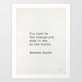Gandhi qt Art Print | Success, Proverb, Letter, Vintage, Old, India, Sayings, Wisdom, Minimal, Graphicdesign 