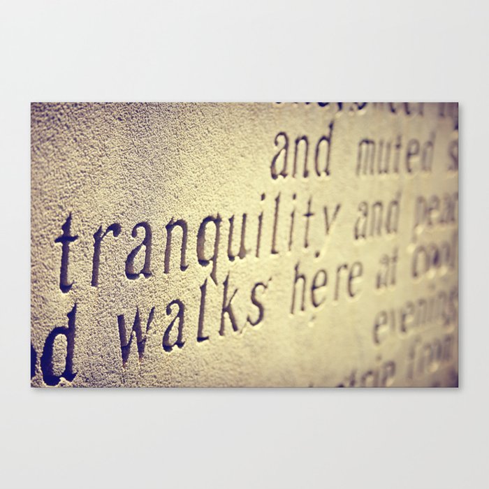 Tranquility Walks Here Canvas Print