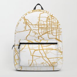 BEIJING CHINA CITY STREET MAP ART Backpack | Map, Coordinates, Gold, Street, Digital, Graphic Design, City, Typography, Stencil, Vintage 