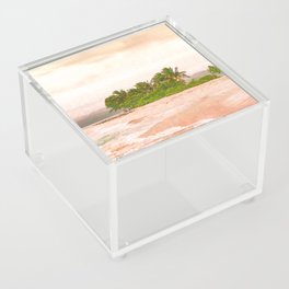 desert island impressionism painted realistic scene Acrylic Box