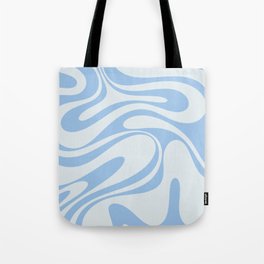 Retro Fantasy Swirl Abstract in Powder Blue Tote Bag