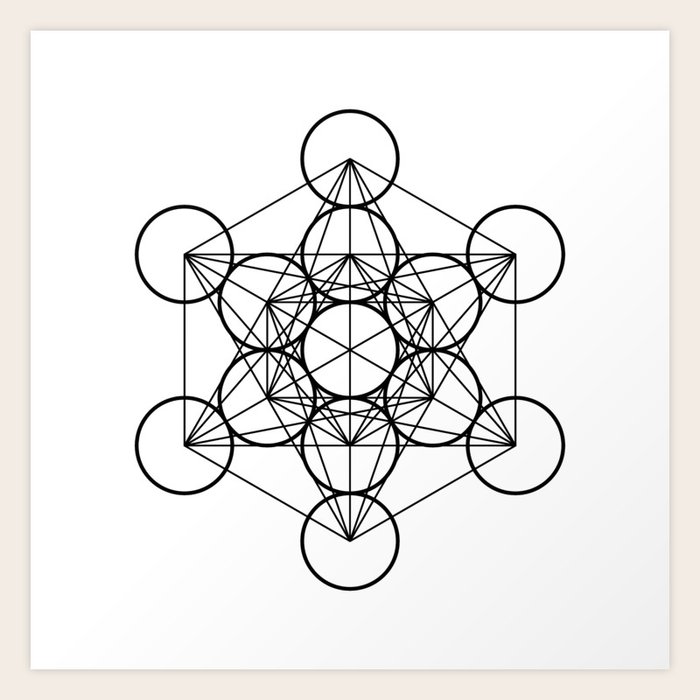 Metatron's Cube Art Print by Elfina | Society6