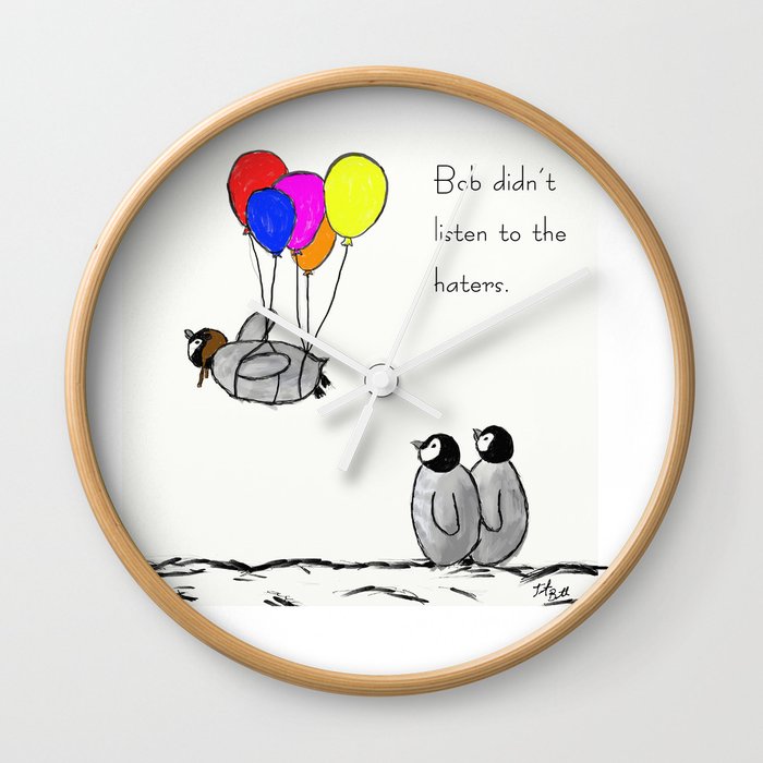 To be a Flying Penguin Wall Clock