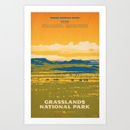 Grasslands National Park Poster Art Print