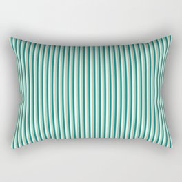 [ Thumbnail: Tan, Dark Cyan, and Light Cyan Colored Striped Pattern Rectangular Pillow ]