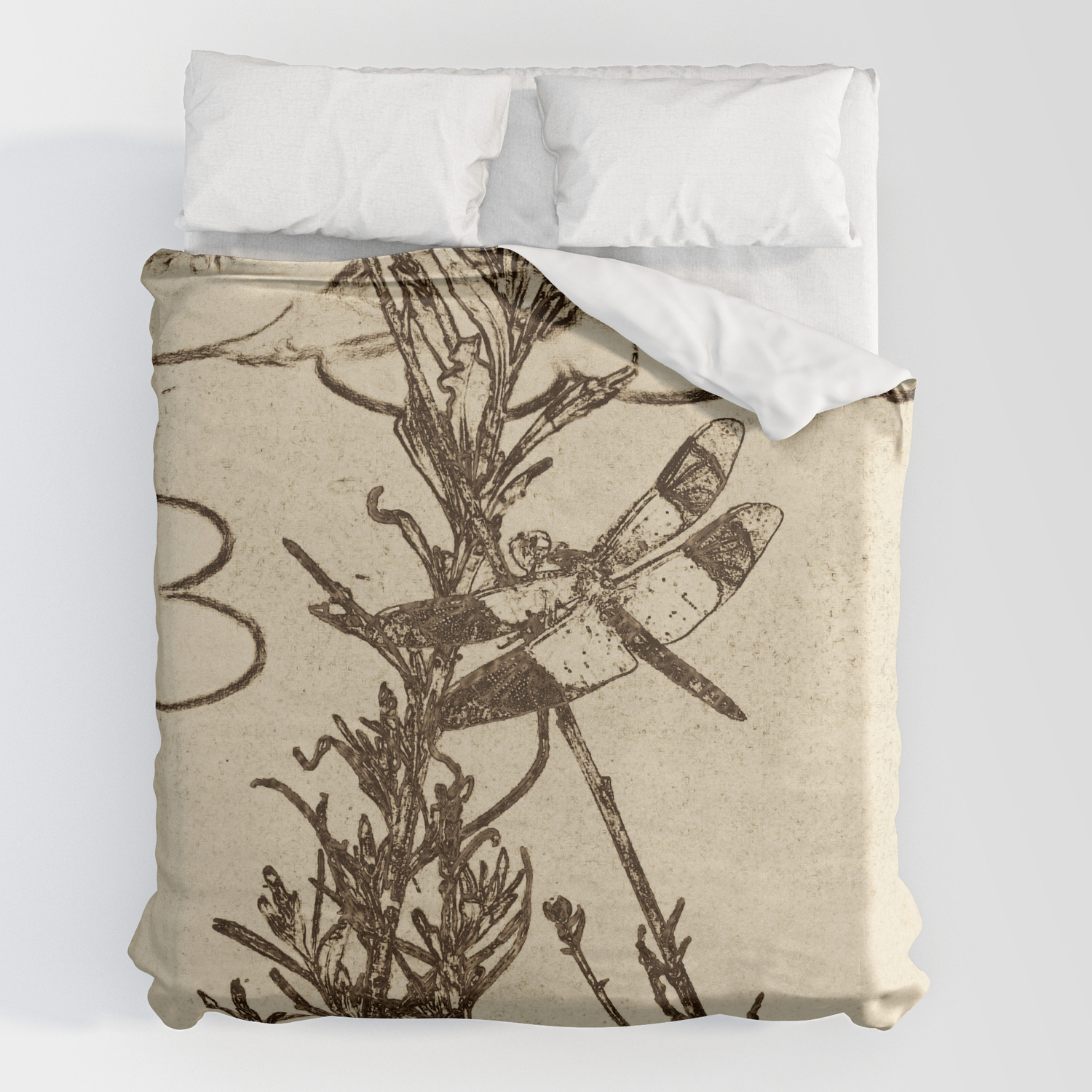 Lily Pads Earth Tone Duvet Cover, Earth Tone Duvet Covers
