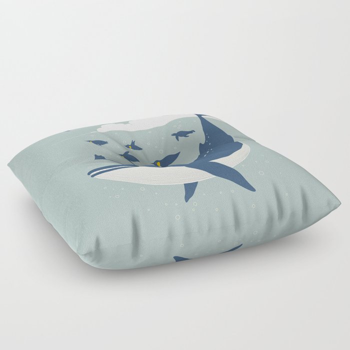 Fly in the sea Floor Pillow