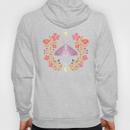Magical Moth with Florals  Hoody