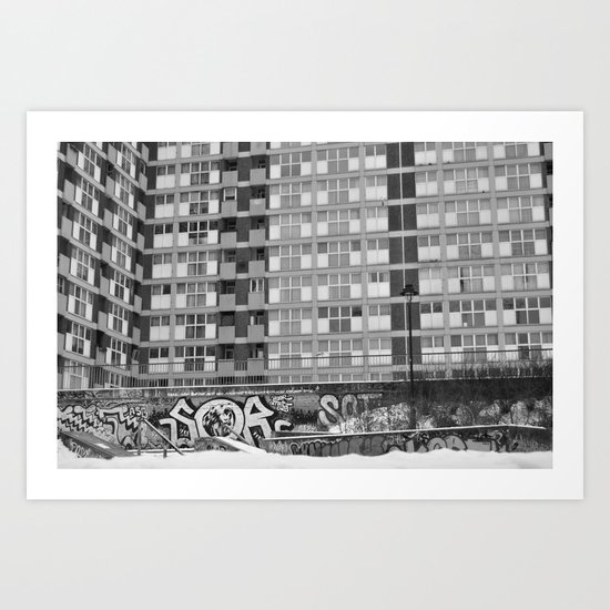 Brussels looking like east Berlin Art Print