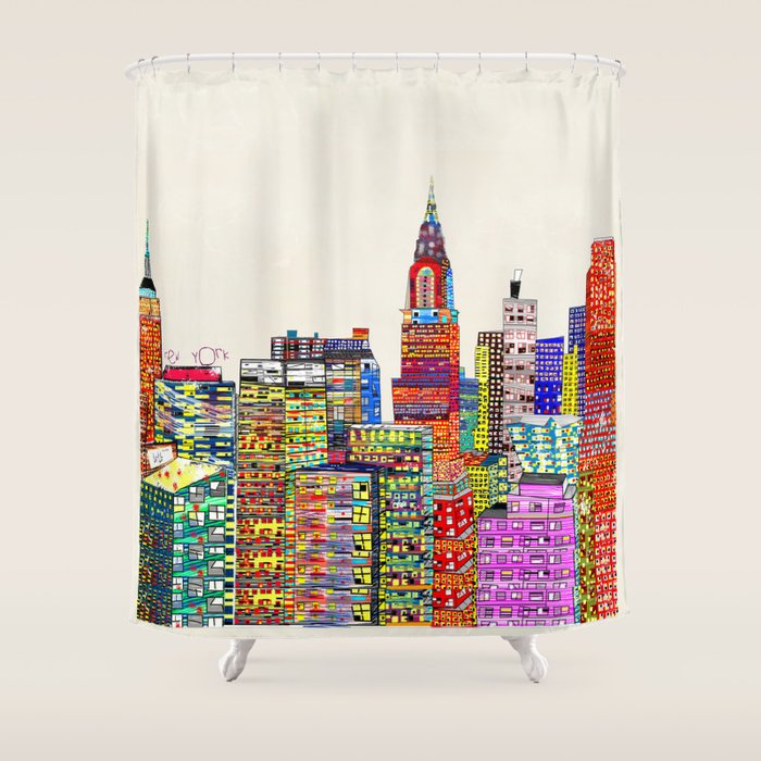 new york city skyline Shower Curtain by bri.buckley Society6