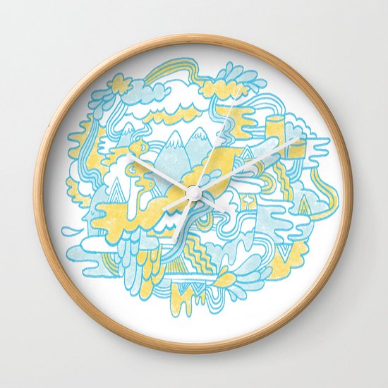 Spaghetti Mountain Wall Clock