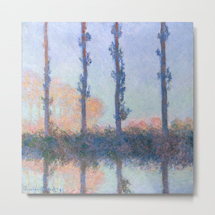 The Four Trees by Claude Monet Metal Print