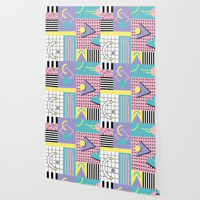Memphis Pattern 27 80s 90s Retro 1st Year Anniversary Design