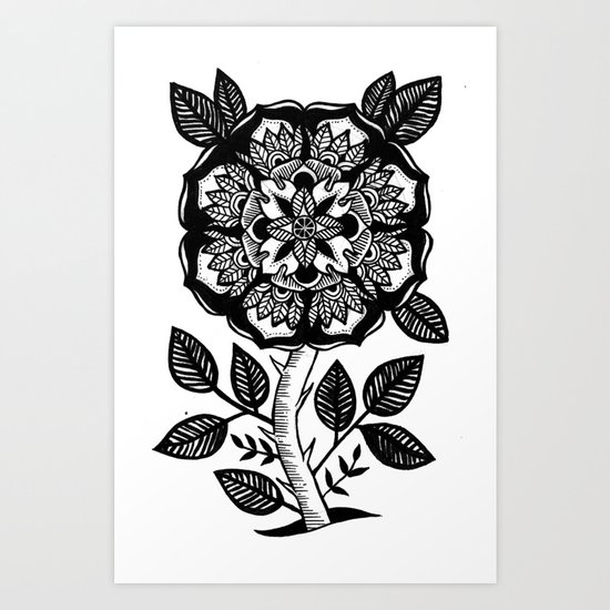 Flower Mandala Art Print