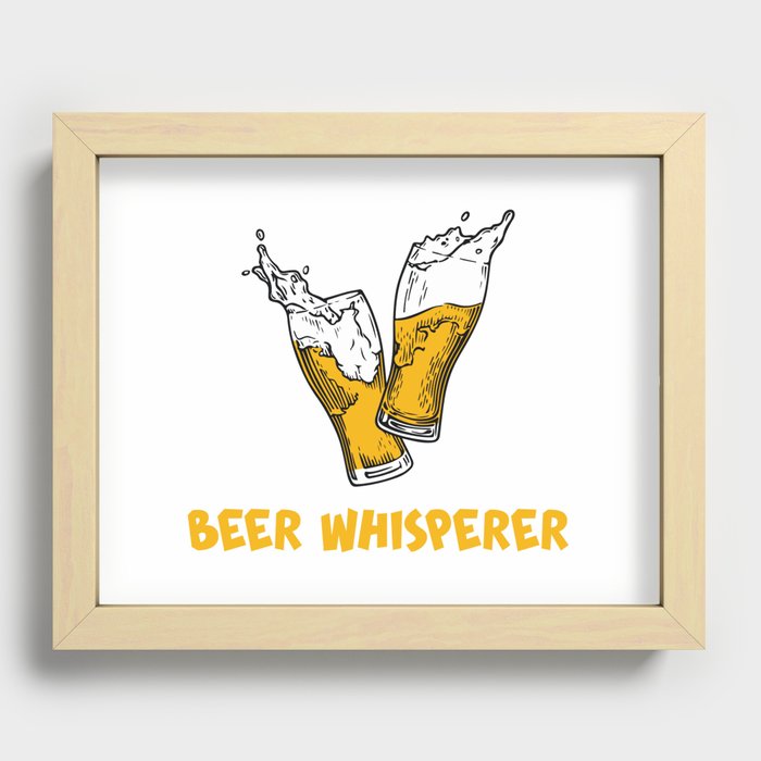 Beer Whisperer Recessed Framed Print