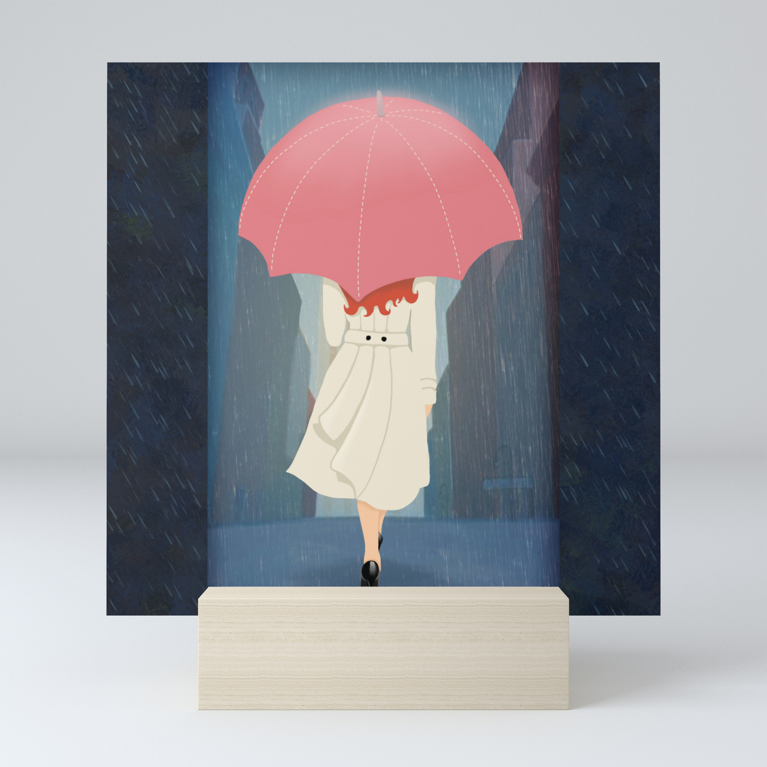 She Went Walking In The Rain Mini Art Print By Sunnybunny Society6