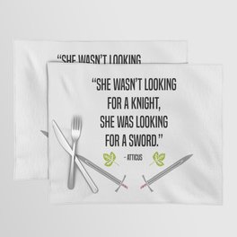 "She Was Looking For a Sword" Placemat