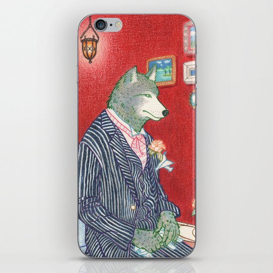 Everyday Animals - Mr Wolf gets ready for his wedding iPhone & iPod Skin