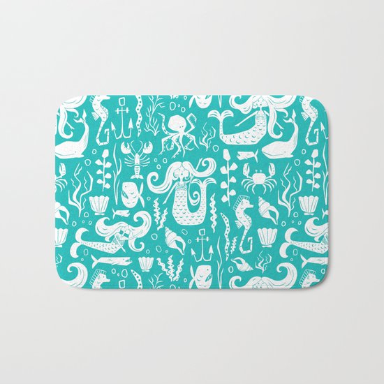 Under The Sea Aqua Bath Mat