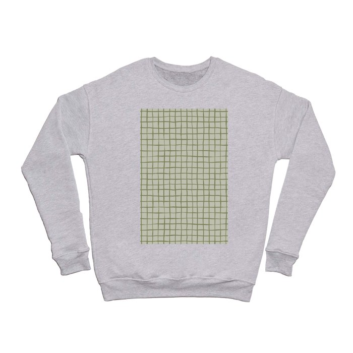 Grid check sage green Crewneck Sweatshirt