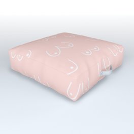 Self Love Boobs Pattern on peach Outdoor Floor Cushion | Pattern, Positiveart, Pink, Feministart, Woman, Boobies, Proud, Women, Graphicdesign, Individuality 