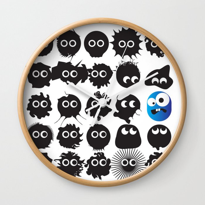 CRAZY FACES AND THE GOO PEOPLE Wall Clock