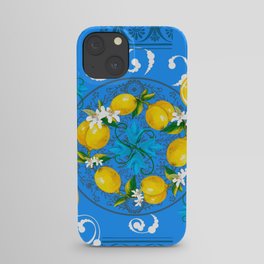 Lemon wreath,majolica Sicilian style art iPhone Case