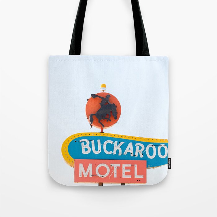 Buckaroo Motel - Vintage Sign Travel Photography Tote Bag