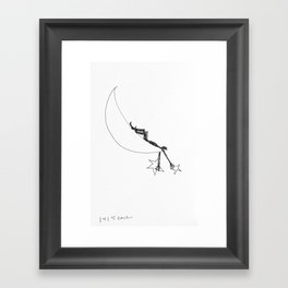 Relaxing in the Crescent Moon Framed Art Print
