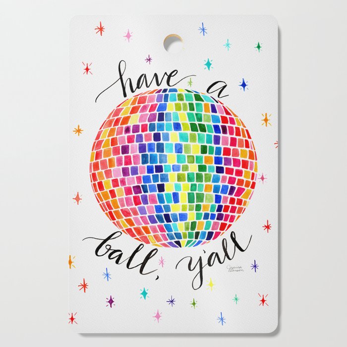 Have a (Disco) Ball, Y'all - Color Sparkles Background Cutting Board