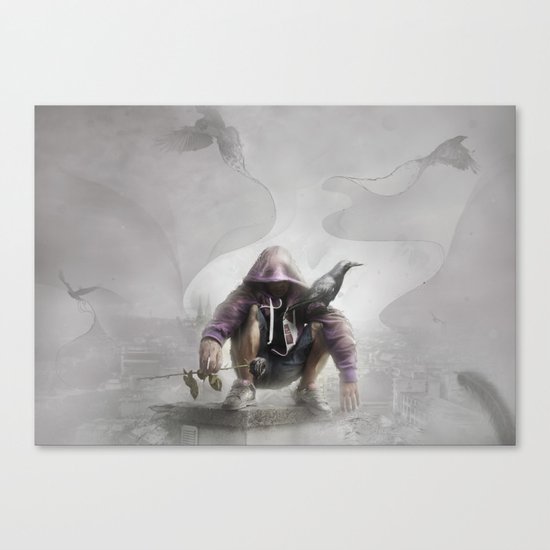 The Crow of Zagreb Canvas Print