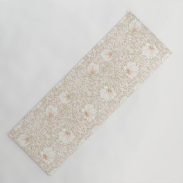 William Morris Pimpernel Cochineal Pink Pastel Floral Yoga Mat