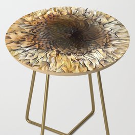 Watercolor Tiger Sunflower Elegant Collection Side Table
