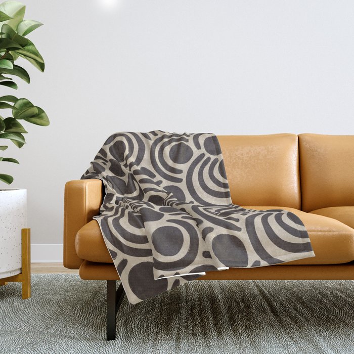Neutral Abstract Pattern #4 Throw Blanket