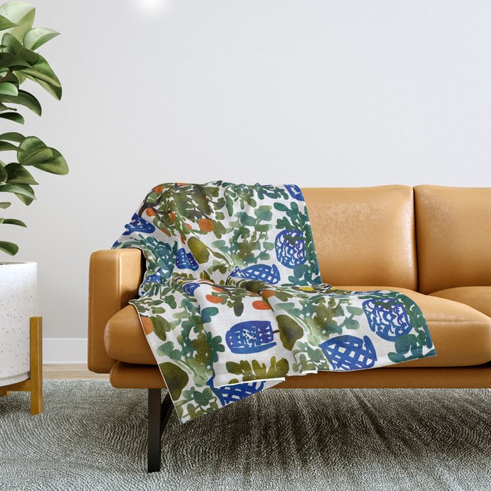 Chinoiserie Kitchen Throw Blanket