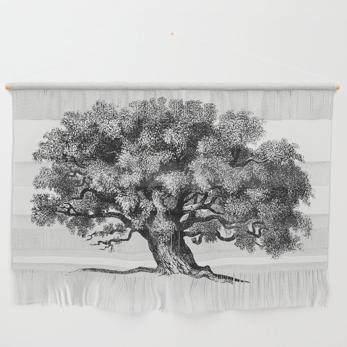 Vintage Victorian Style Tree Engraving Wall Hanging
