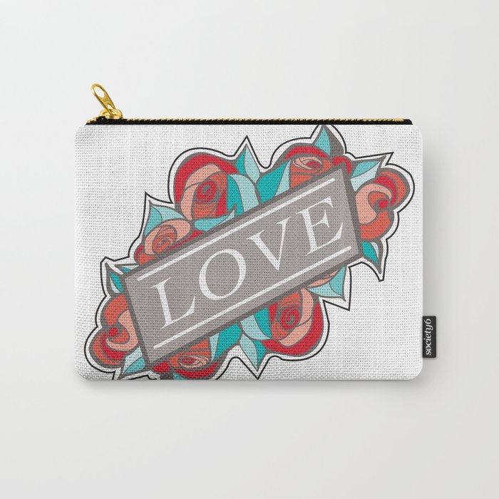 Love & Roses Carry-All Pouch