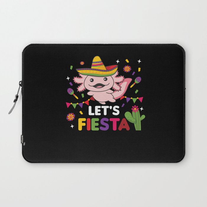 Axolotl Cinco De Mayo Cute Animals Lets Fiesta Laptop Sleeve