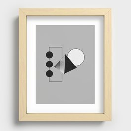 Dimensions Abstract Geometric Recessed Framed Print