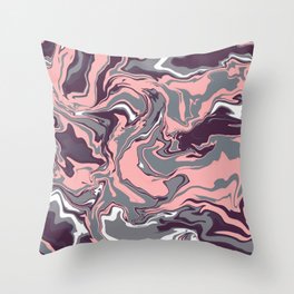 Abstract digital fluid art Throw Pillow