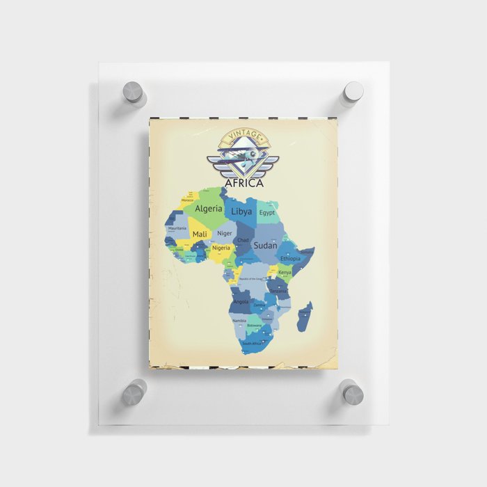 Map Of Africa Floating Acrylic Print