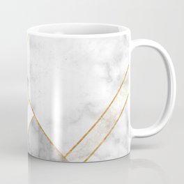 White, Grey and Gold Marble Coffee Mug