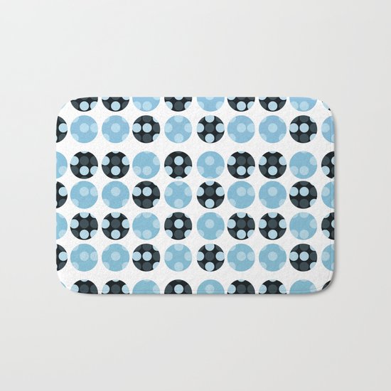 polka dots with blue colors Bath Mat
