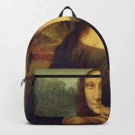 Leonardo da Vinci - Mona Lisa Backpack | Sitter, Masterpiece, Davinci, Smile, Lagioconda, Gaze, Lady, Lajoconde, Backgroundlandsca, Monalisa 