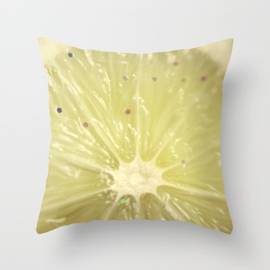 Sour Sparkles Throw Pillow