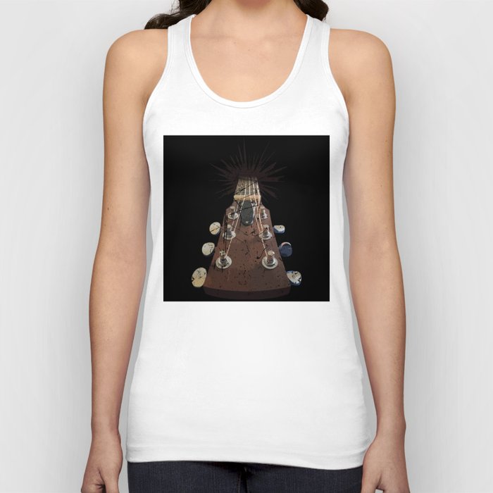 Vintage Guitar Rock and Roll Music Player Tank Top