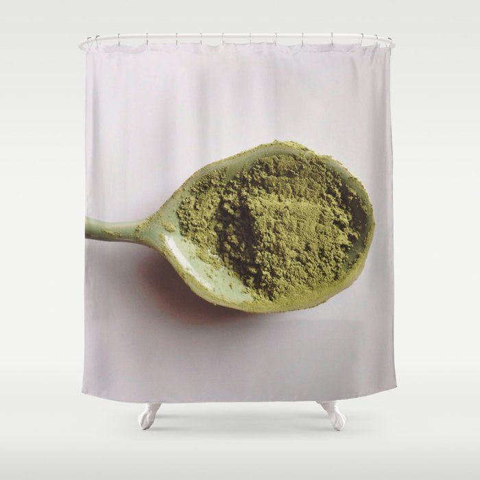 Green Tea Matcha Love  Shower Curtain